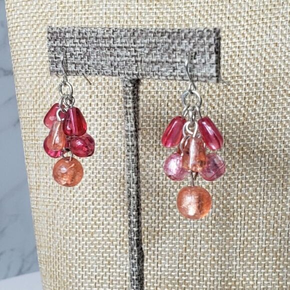 BEADED WIRE Multi-Strand Necklace & French Hook Cluster Earring Set - Picture 2 of 9